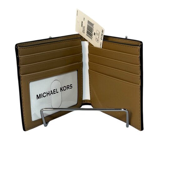 NWT Michael Kors Cooper Men Ombré Signature Logo Billfold Card ID Wallet - Husk - Picture 10 of 12